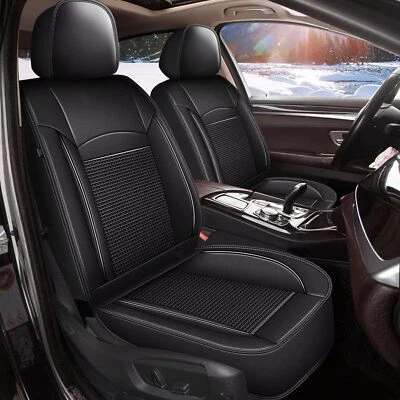 Car 5-Seat Covers PU Leather For Nissan LEAF 2011-2024 Front & Rear Cushion Pad — 第 1/4 张图片