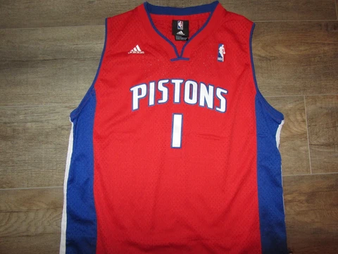 Chauncey Billups Detroit Pistons NBA Basketball Jersey Adidas Youth XL #1 Sewn Cover