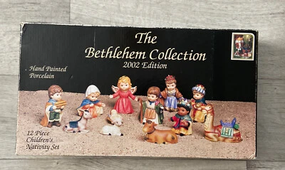 Nativity Bethlehem Collection Hand Painted Porcelain 12Pc Childrens Set￼ Vintage - Image 1 of 4