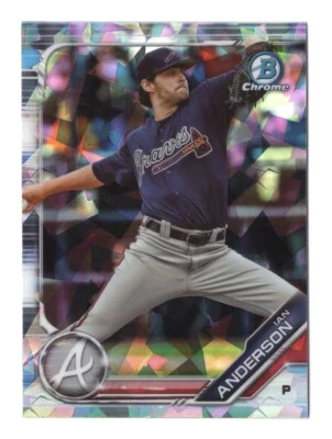 Ian Anderson 2019 Bowman Draft Sapphire Baseball #BDC-185 Atlanta Braves - Image 1 of 2