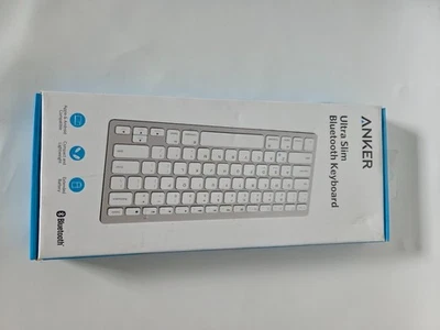 Anker Ultra Slim Bluetooth Keyboard White PC Apple Android Compatible - Image 1 of 2