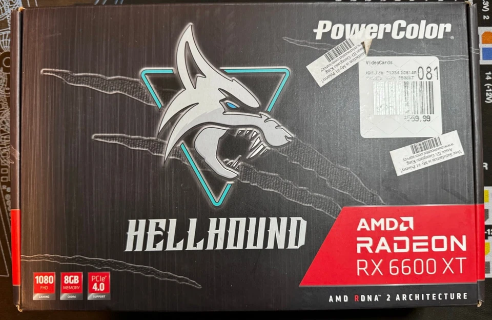 PowerColor Hellhound AMD Radeon RX 6600 XT 8GB GDDR6 Graphics Card - Image 1 of 4