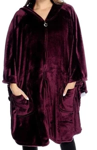 Cozelle Luxus Plüsch Kapuze Front Reißverschluss Halstuch One Size lila neu im Karton (LS) - Bild 1 von 1