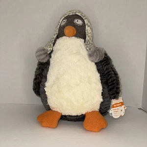 Pier 1 Imports Teeter The Penguin Plush Stuffed Holiday Winter Cap  16" - Picture 1 of 9