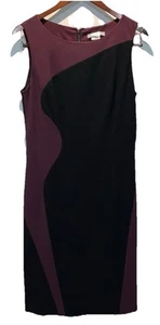 Classiques Entier Women Black & Wine Sleeveless Sheath Business Dress 10 - Picture 1 of 16