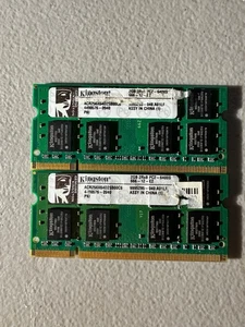 2 x 2GB Kingston DDR2 800MHZ Ram 2Rx8 PC2-6400S SO-DIMM Laptop Memory - Afbeelding 1 van 2