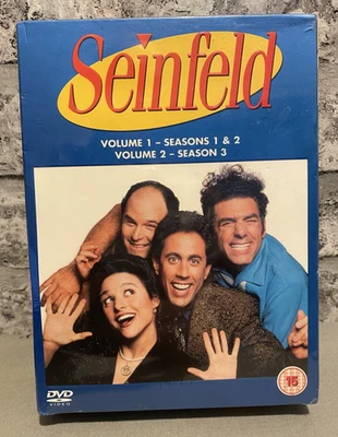 Seinfeld - Seasons 1, 2, 3 Box Set (DVD, 2004, NEW SEALED) PAL UK - FREE UK P&P - Image 1 of 4