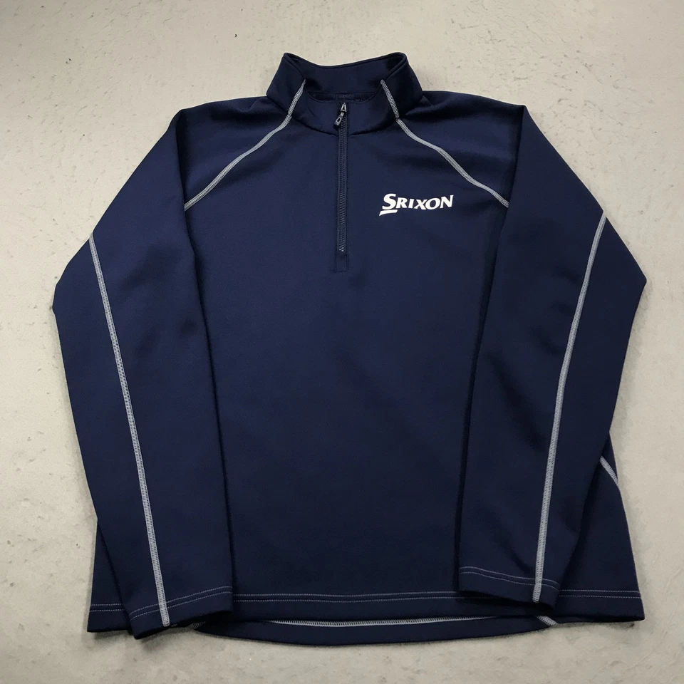 Chaqueta de golf Sunice para hombre grande azul Allendale 1/4 cuarto logotipo de Srixon pulóver Foto 1 de 4