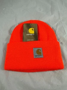 Carhartt Youth Orange Acrylic Watch Mütze Beanie Winter Warm Freizeit Outdoor Neu - Bild 1 von 9