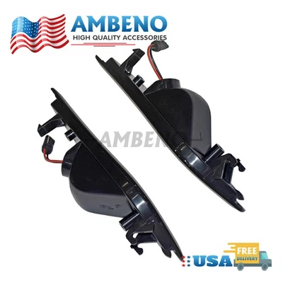 Front Side Marker White LED Lights Lamps For 2012-2014 Benz W204 C250 C300 C350 - Изображение 1 из 4