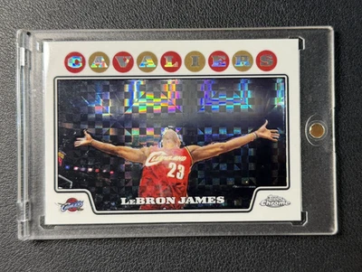 LEBRON JAMES 2008-09 TOPPS CHROME #23 X-FRACTOR REFRACTOR CHALK TOSS /288 *READ* - Image 1 of 4