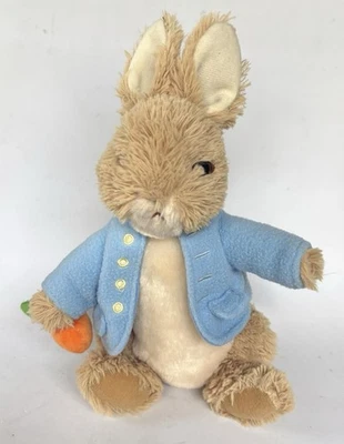 Peter Rabbit  Gund With Carrot Plush Toy. The World of Beatrix Potter. 9” H - Image 1 of 4