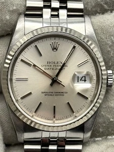 Rolex Datejust 36mm Silver Index Dial Stainless Steel 16234 - 1990 - Picture 1 of 9