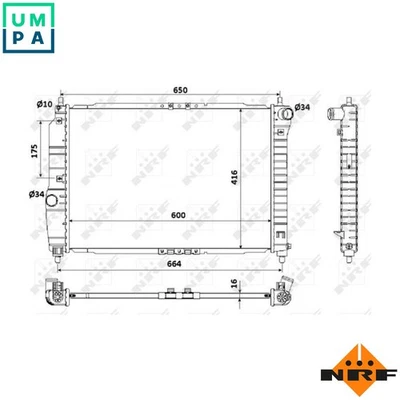 RADIATOR ENGINE COOLING 53902A FOR F14D3/F14S3/L95/L14/LX5 1.4L F15S/LV8 1.5L - Image 1 of 4