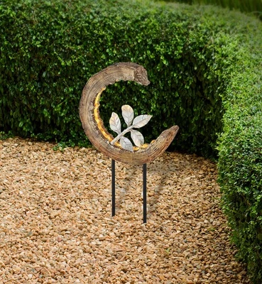 GLOBO Solarleuchte Kunststoff Holzoptik, 24x LED - Außenbeleuchtung mit warmweiß - Bild 1 von 4