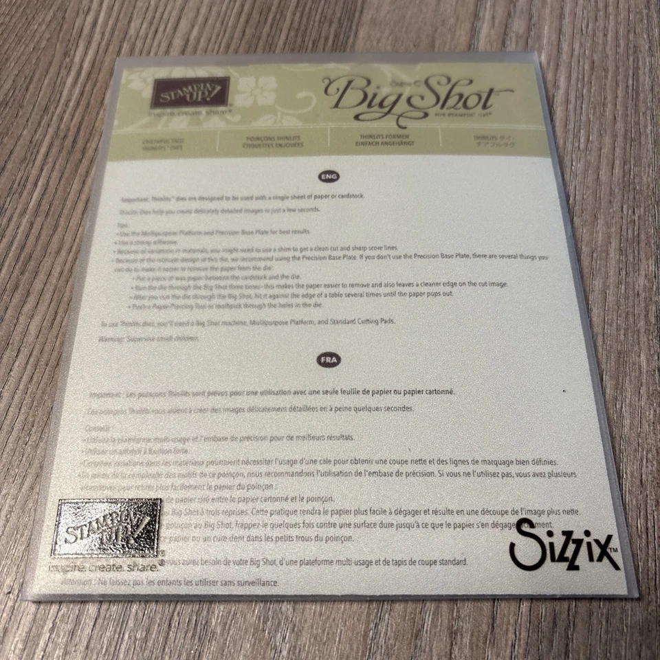 Stampin Up Stanzform Einfach Angehängt/Flaschenanhänger - Bild 1 von 2