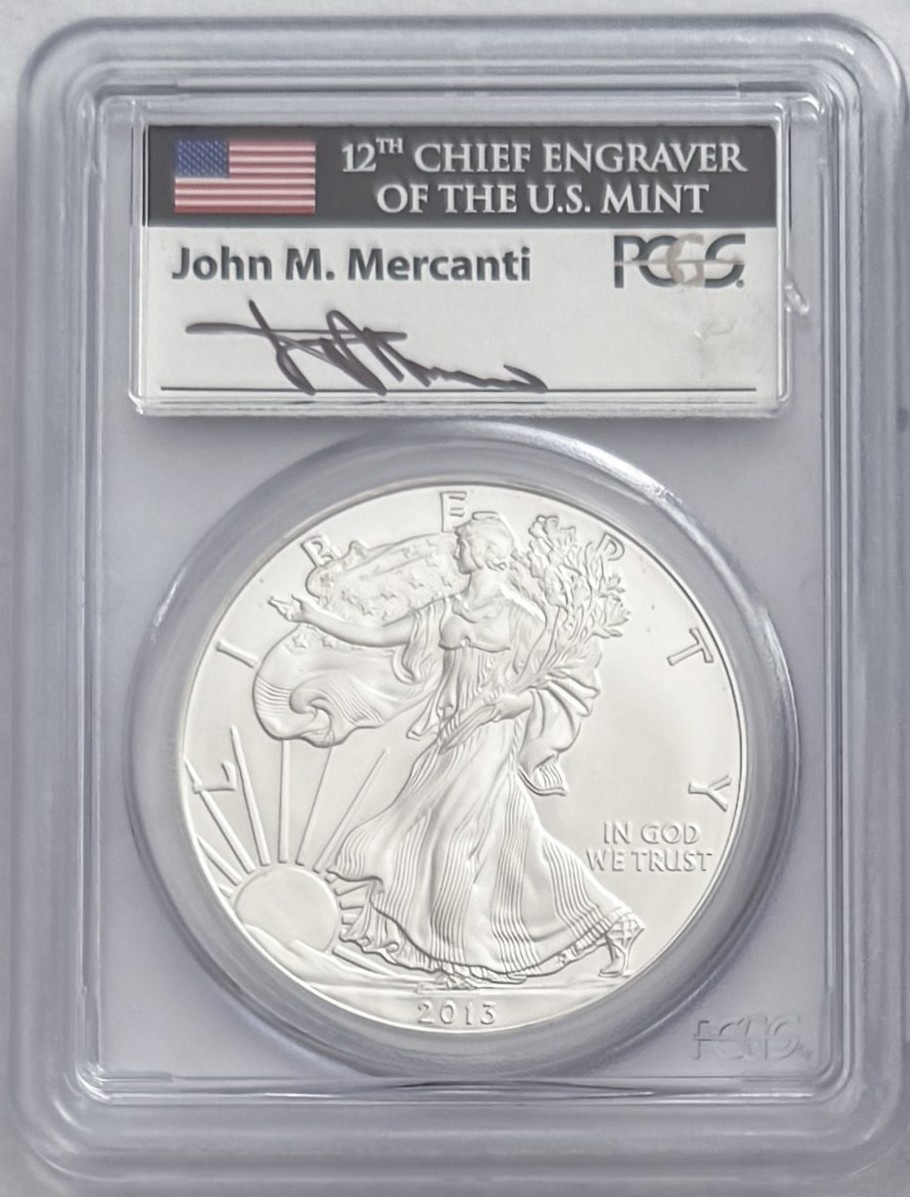 American Eagle MS 70 Graded 2013 Silver Bullion Coins for
