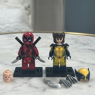 Lote de minifiguras Lego Deadpool e Wolverine impressas personalizadas X-Men 97 - Imagem 1 de 4