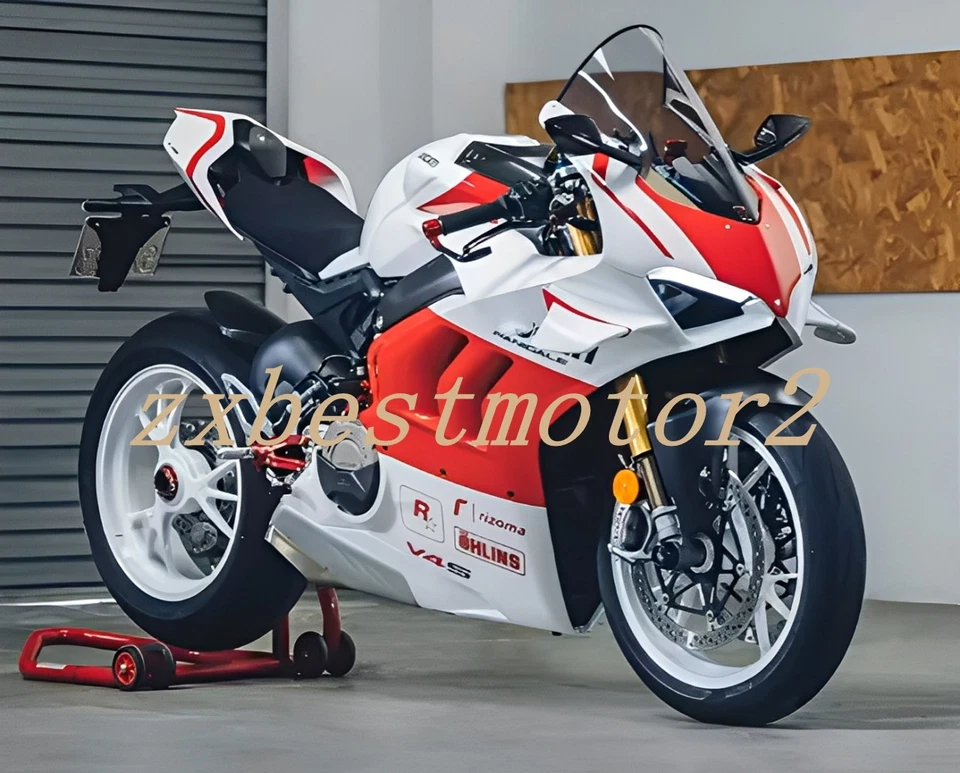 Kit de carenado de carrocería rojo blanco para Ducati Panigale V4 V4S V4SP V4R 2019-2022  Foto 1 de 4
