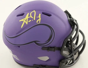 Aaron Jones Signed Minnesota Vikings Rave Alternate Speed Mini Helmet Beckett - Picture 1 of 3