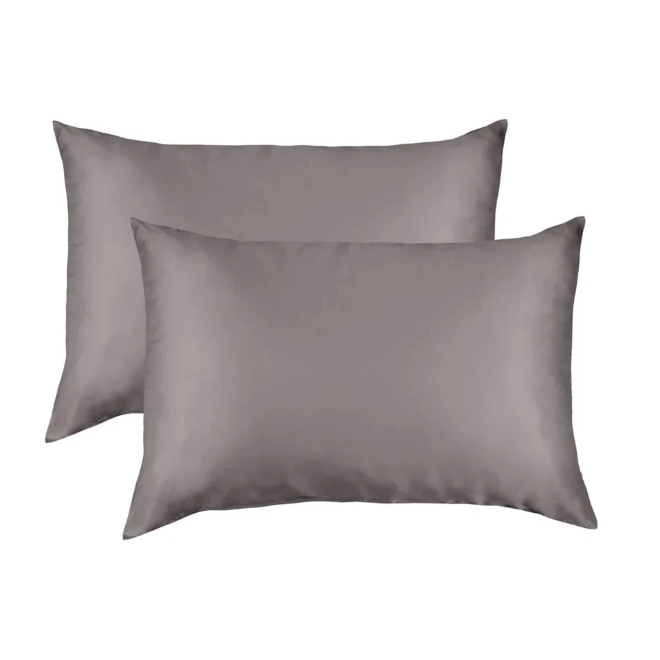 Royal Comfort Mulberry Silk Pillow Case Pack of 2 51X76cm 100% - Charcoal - image 1 of 1