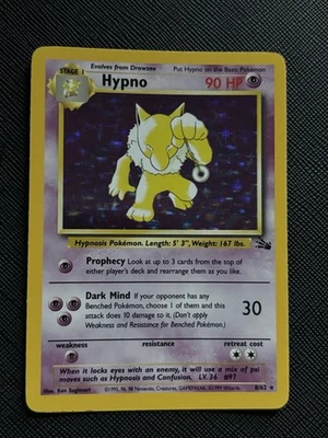 Pokemon Card - Fossil Set Hypno 8/62 Near Mint! - Image 1 of 2
