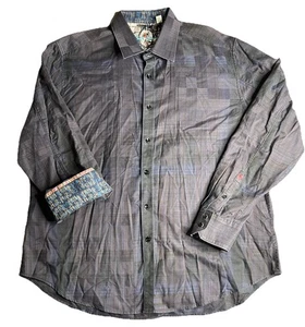 Robert Graham Shirt Mens 2XL Geometric Abstract Long Sleeve Flip Cuff - Picture 1 of 14