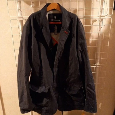 VICTORINOX Chaqueta de Algodón Azul Marino Para Hombre L Estilo Ejército Suizo Foto 1 de 4