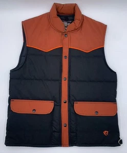 Vintage Mens Medium Arctic Cat Wear 1970s Puffer Vest Snowmobile Racing Kitty - Picture 1 of 6