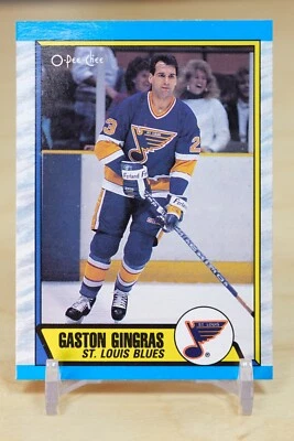 1989-90 O-Pee-Chee OPC Hockey #270 Gaston Gingras - St. Louis Blues - Image 1 of 2