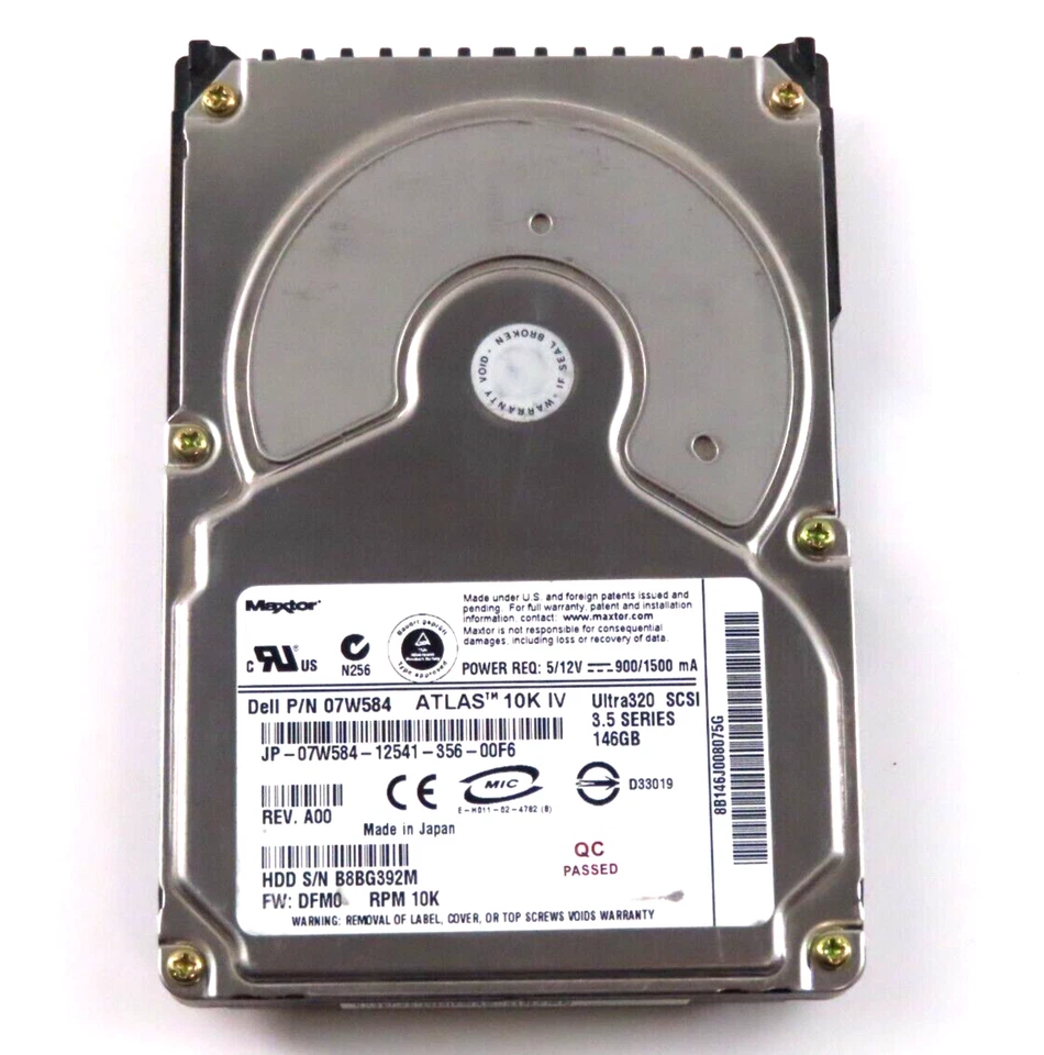 146GB SCSI (Ultra-320 80 pin) 3.5" 10K (Hot swap with caddy) HDD - Image 1 of 1