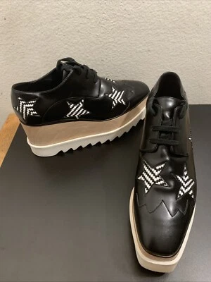 ZAPATOS STELLA McCARTNEY PLATFORM Negro Blanco 363998 Mujer Talla 36.5 EE. UU. 6.5 Foto 1 de 4