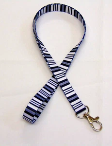 Barcode Streifen Umhängeband Schlüsselband für Ausweisschlüssel etc. marineblau oder rot/pink kostenloser UK-Versand - Bild 1 von 18