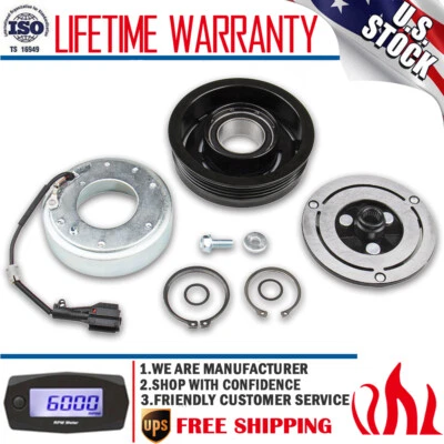 A/C Compressor Clutch Repair Kit For 2008-2015 Subaru WRX Forester Impreza 2.0L - Image 1 of 4