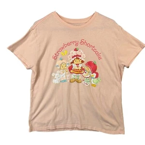Strawberry Shortcake Shirt Women's Size Large Pink Short Sleeve GUC - Picture 1 of 8
