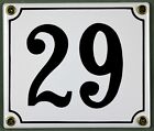 Weie Emaille Hausnummer "29" 14x12 cm Hausnummernschild sofort lieferbar Schild