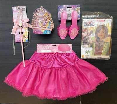 Disfraz de princesa ~ Varita y tiara de Disney, zapatos de tacón alto, peluca, falda tutú Foto 1 de 4