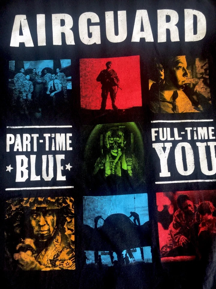 AIRGUARD PART-TIME BLUE FULL-TIME You GOANG.COM Courage Triumph Men's T-Shirt L - Image 1 of 1