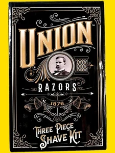 Union Razors Three Piece Shave Kit SS1 TIGER EYE (Mach III Compatible) NEW - Picture 1 of 5