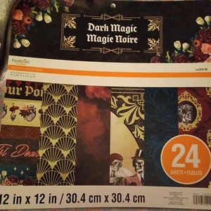 12x12 Halloween dunkelmagisches Sammelalbum Papier 12 Design 24 Blatt Vintage Hollywood - Bild 1 von 12