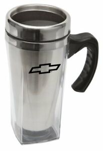 CHEVY MUG (STAINLESS STEEL) HOT OR COLD CHEVROLET TRAVEL MUG W/SLIDE TOP 