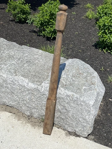Antique Oak Post, Newel Post? Hardwood RePurpose 43 1/4"H 2 7/8" x 2 7/8" Square Cover