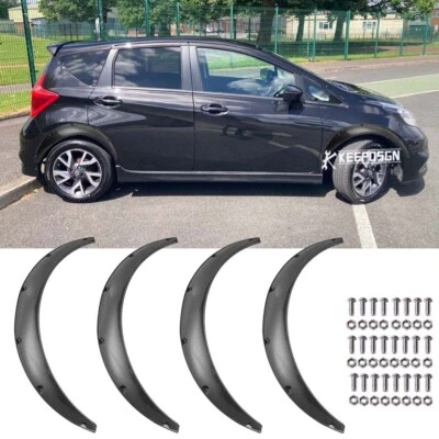 Arcos de rueda de carrocería extra anchos para guardabarros de carbono de 3,5" para Nissan Note 2014-2019 Foto 1 de 4