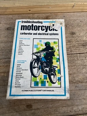 Carburador de motocicleta Clymer 1976 solución de problemas y eléctrico Harley Honda BMW Foto 1 de 4