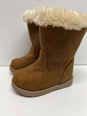 Botas de invierno Cat & Jack forradas de piel marrón para niñas pequeñas talla 5 Foto 1 de 4