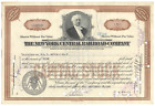 Certificat boursier de la New York Central Railroad Company (daté des années 1930)