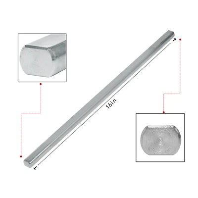 16" Long 3/4" DD Shaft Kit Steering Shaft Steel 3/4"x3/4" DD 16" Length Foto 1 de 4