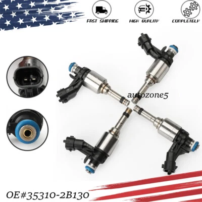 4X For Hyundai Accent Veloster Kia Rio Soul 2012-2017 Fuel Injector 35310-2B110 - Imagem 1 de 4