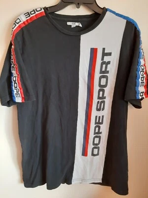 Допинг Sport Bougie экипажа мужской черный/белый футболка размер XL--VGC! - Изображение 1 из 3