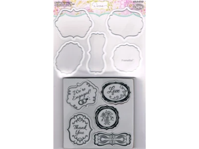 Sizzix Framelits Stanzer Set 10tlg mit Stempel - Wedding Expressions by Dena Des - Bild 1 von 4